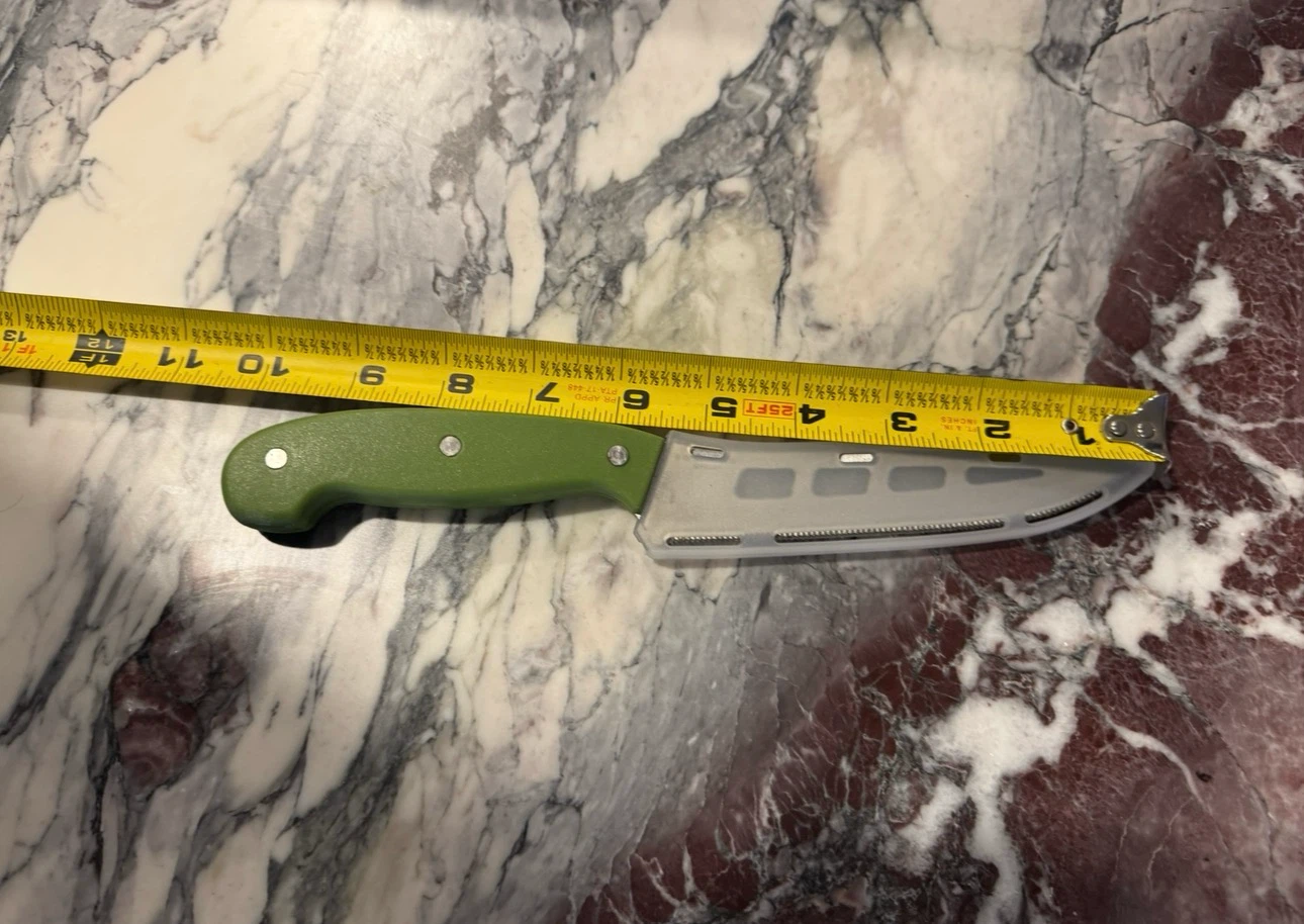 Set of 4 Green Kitchen Knives with Sheaths - photo 5