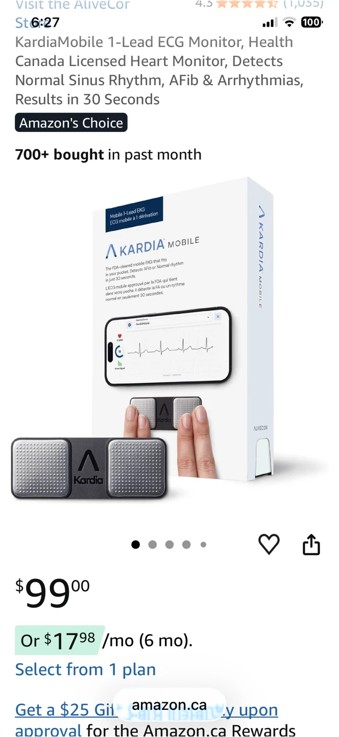 KardiaMobile 1-Lead ECG Monitor - photo 2