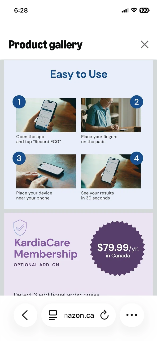 KardiaMobile 1-Lead ECG Monitor - photo 5