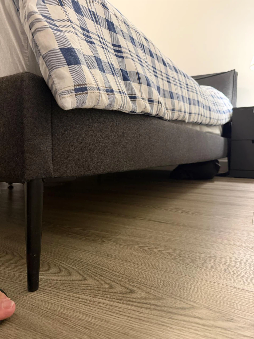 Dark Grey Upholstered Bed Frame - photo 4