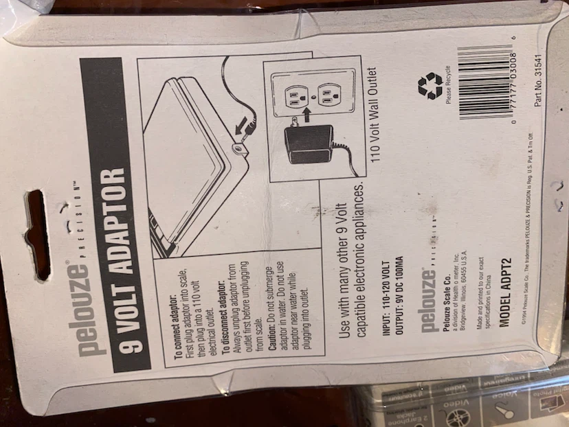 Pelouze 9 Volt Adaptor Model ADPT2 - photo 2