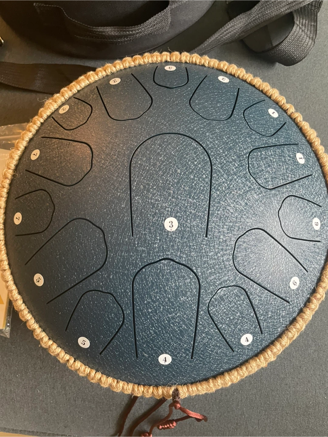 Steel Tongue Drum. Mint. 13" . 15 note. D major. With 2 mallets, - photo 2