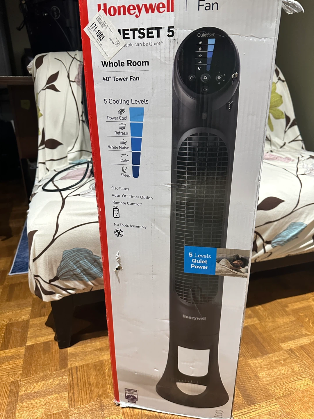 Brandnew Oscillating 40” Tower Fan, 5-Speed, Window fan