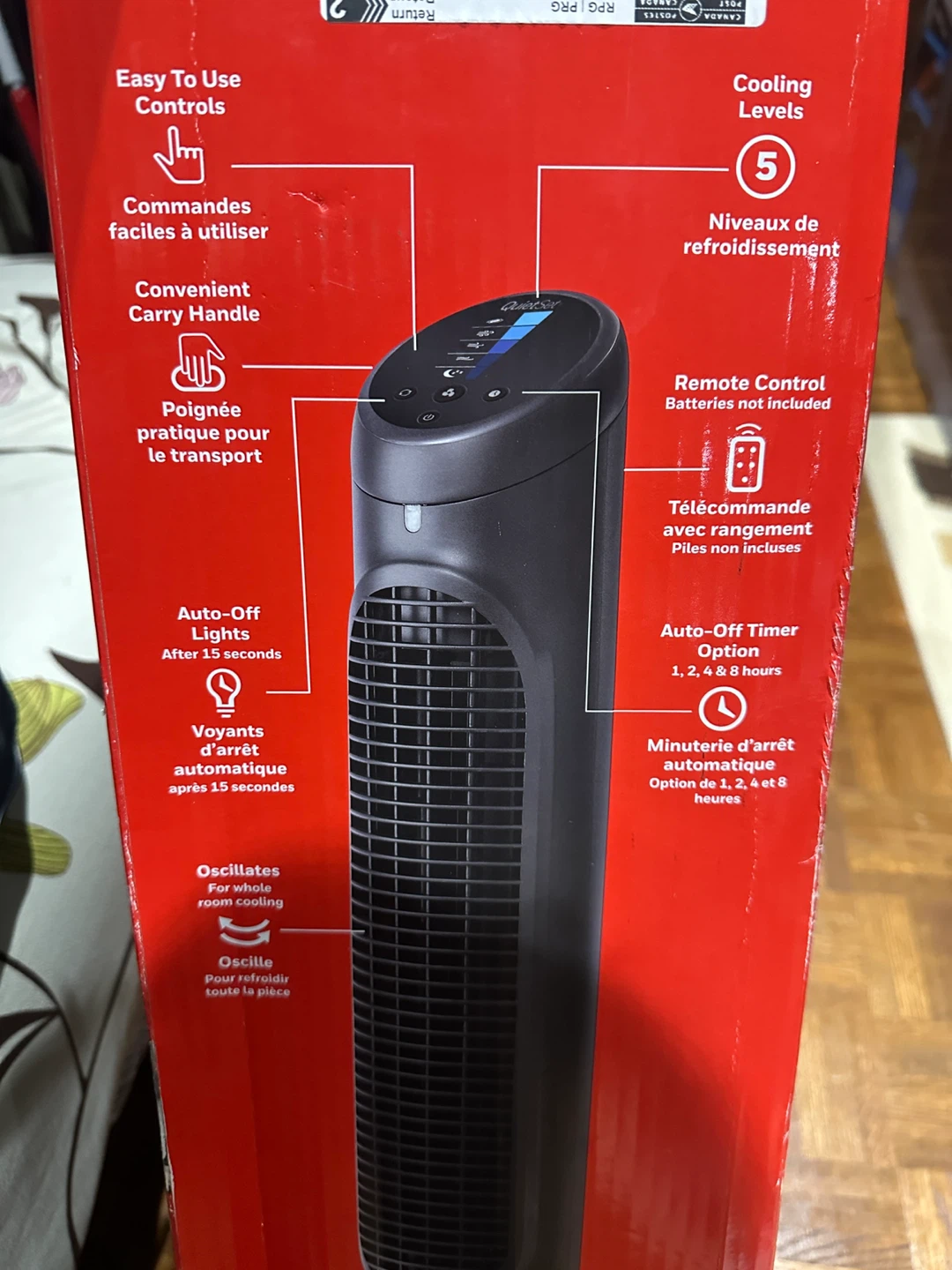 Brandnew Oscillating 40” Tower Fan, 5-Speed, Window fan - photo 2
