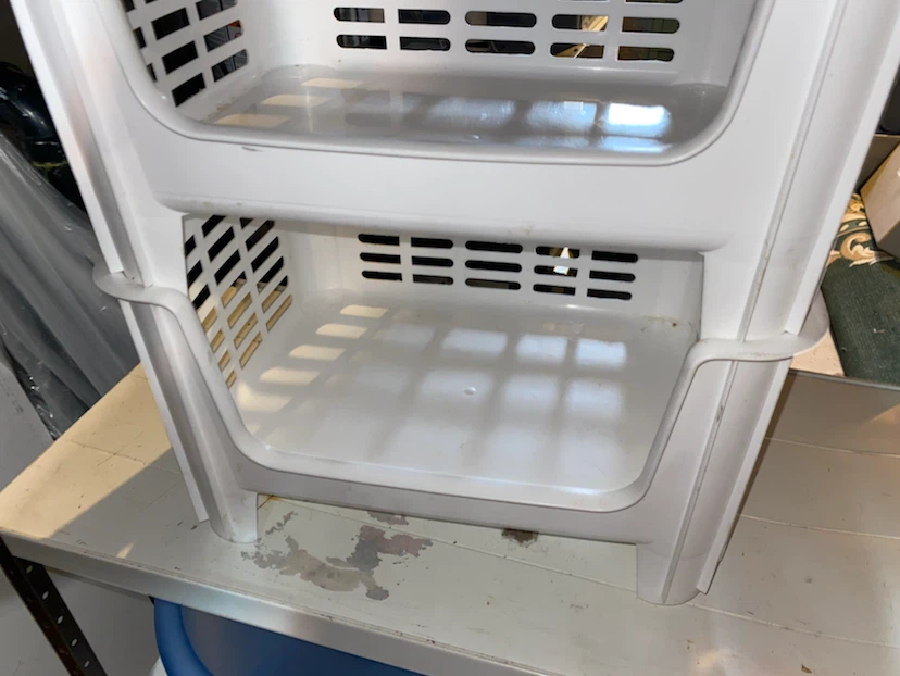 Stackable White Plastic Storage Bins - photo 3