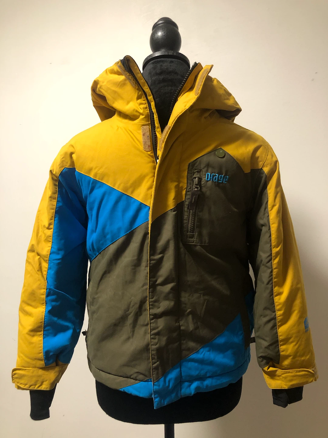 Orage Ski Jacket - Yellow, Brown and Blue
