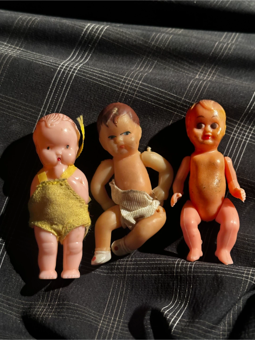 Set of 3vintage  miniature dolls