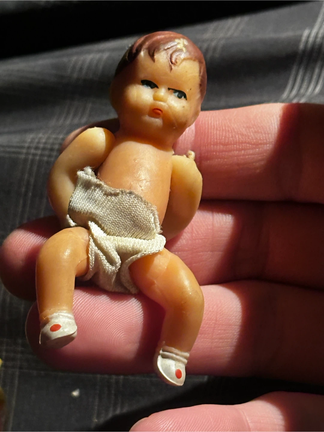 Set of 3vintage  miniature dolls - photo 3