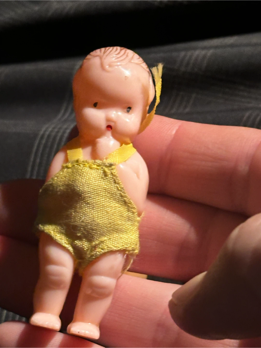 Set of 3vintage  miniature dolls - photo 4