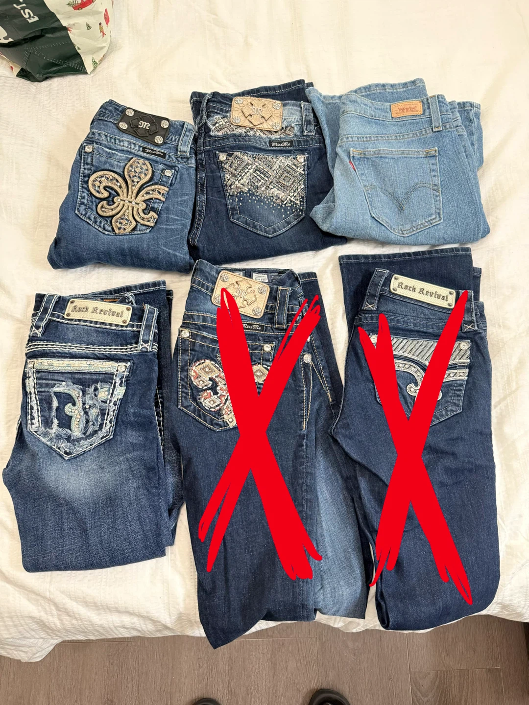 Y2K Jeans Size 25, Rock Revival , Miss Me, Levi’s