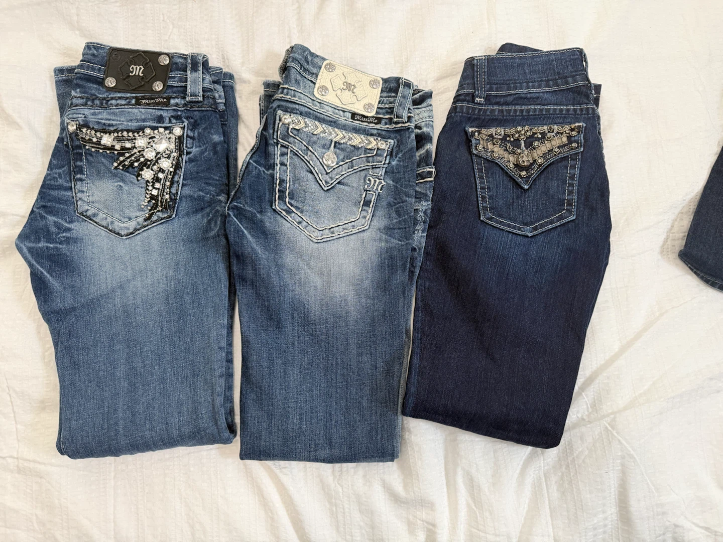 Miss Me Jeans Size 26 - $70 each - Y2K Bling