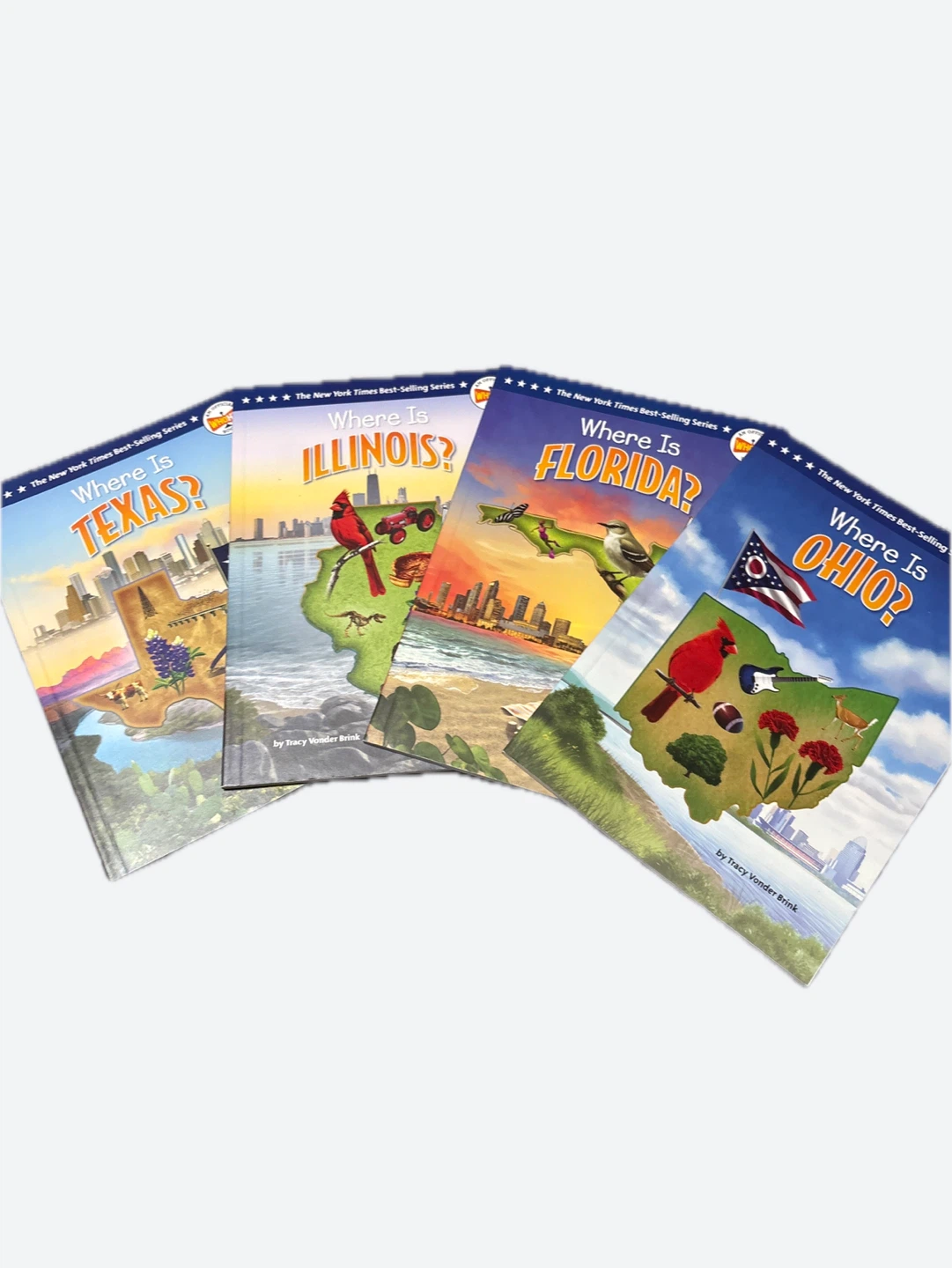 Set of 4 Where Is? State Geography Books