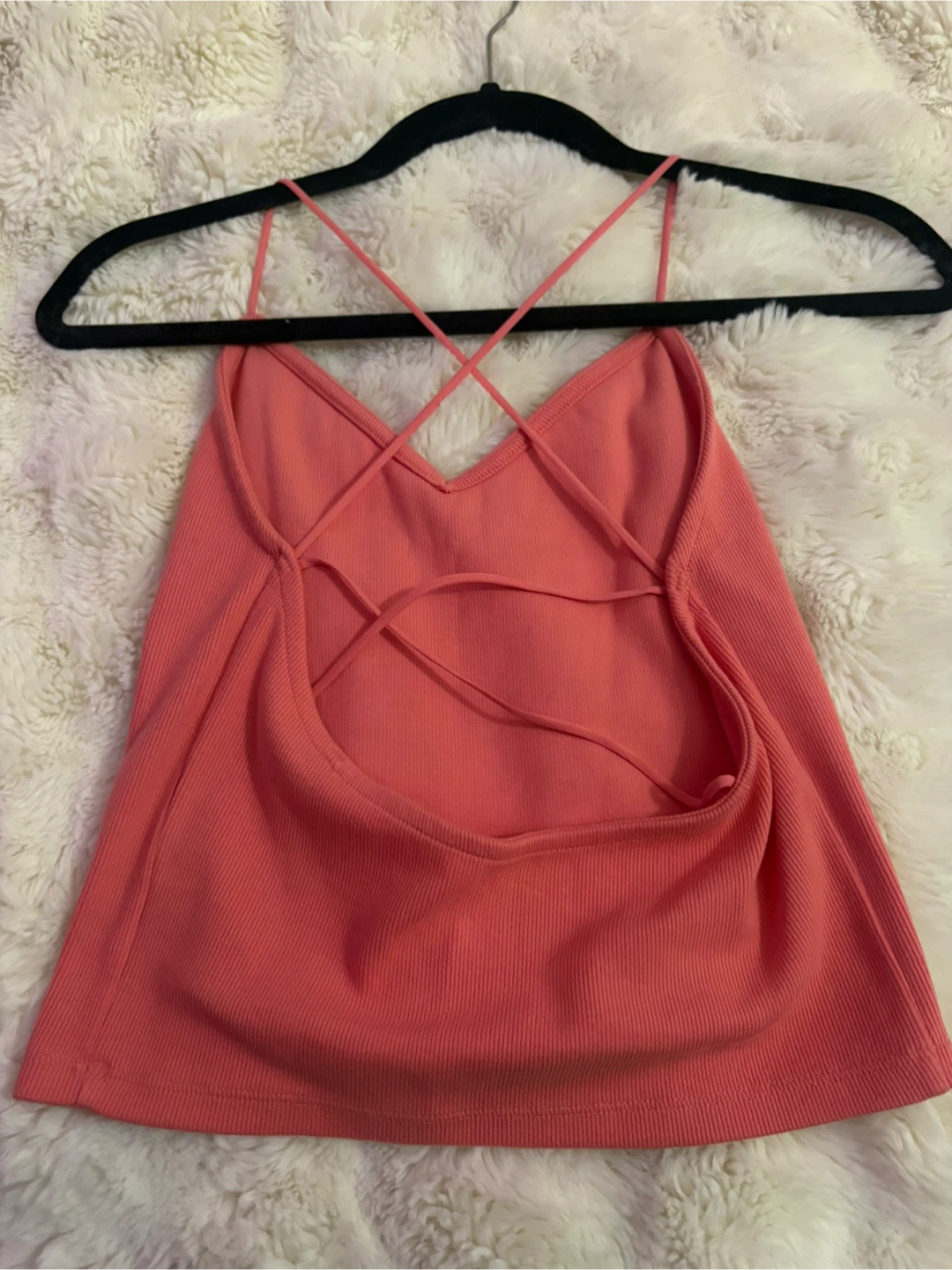 American Eagle Coral Ribbed Tank Top - photo 2