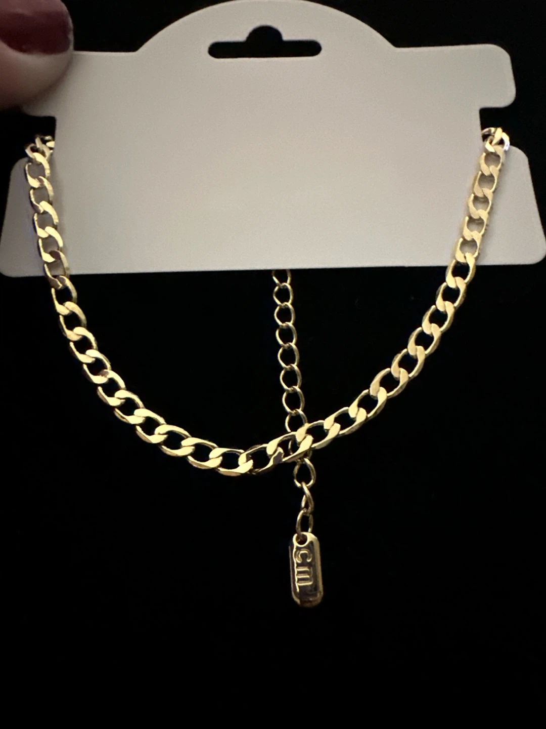 14 k gold Tone laminated Curb Link Bracelet