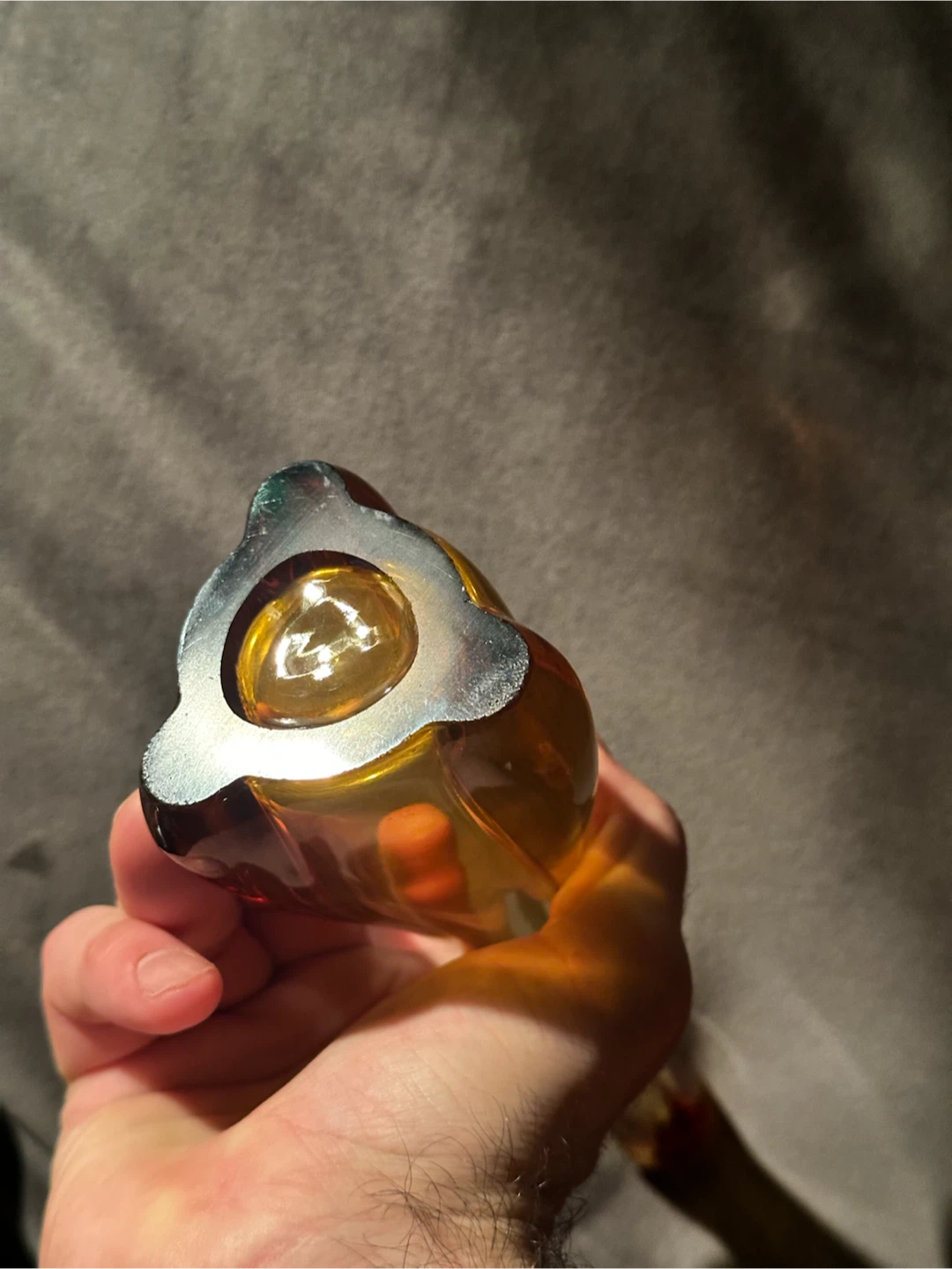 Mid Century Viking Glass Amber Bud Vase - photo 5