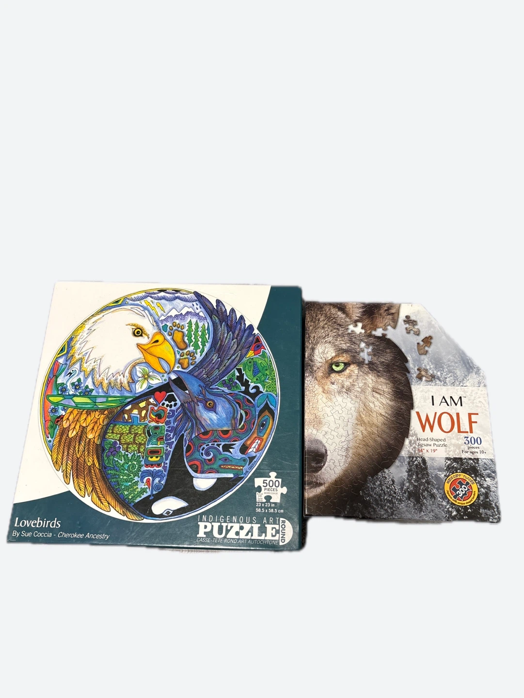 Lovebirds and I Am Wolf Jigsaw Puzzles