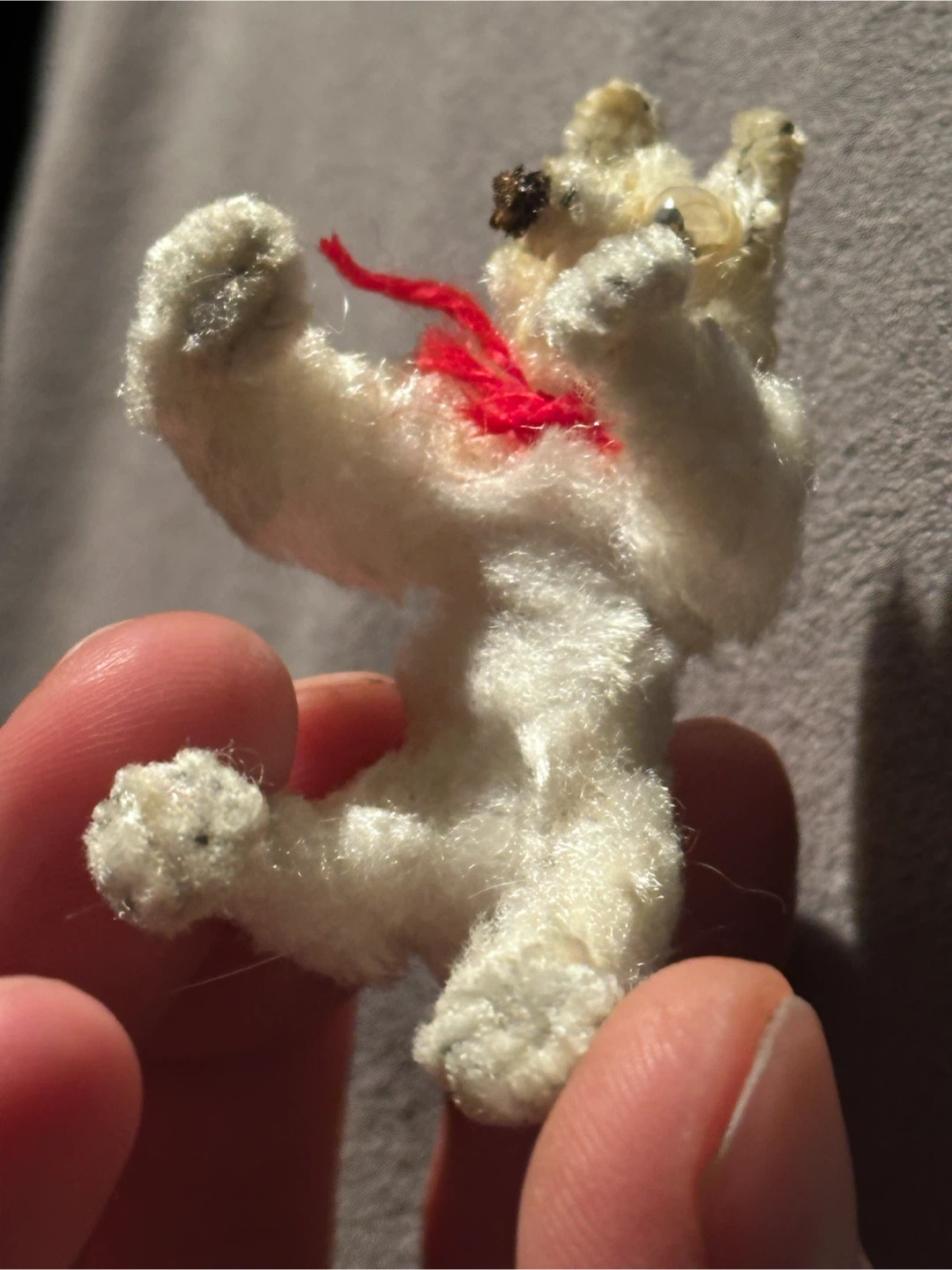Vintage Miniature Chenille Pipe Cleaner Bear 1950s - photo 2