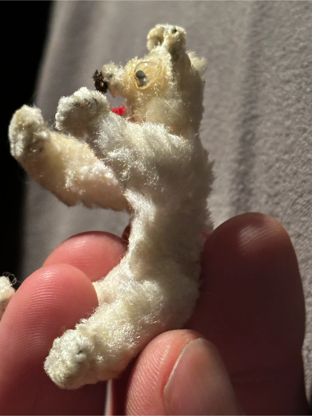 Vintage Miniature Chenille Pipe Cleaner Bear 1950s - photo 3