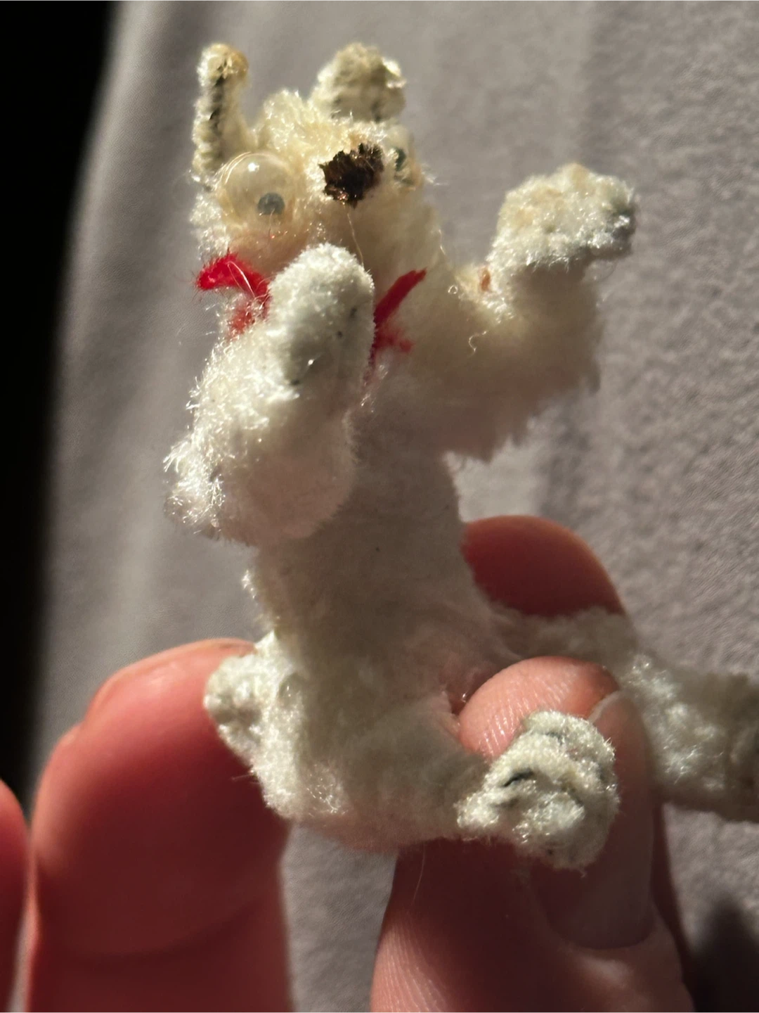 Vintage Miniature Chenille Pipe Cleaner Bear 1950s - photo 4