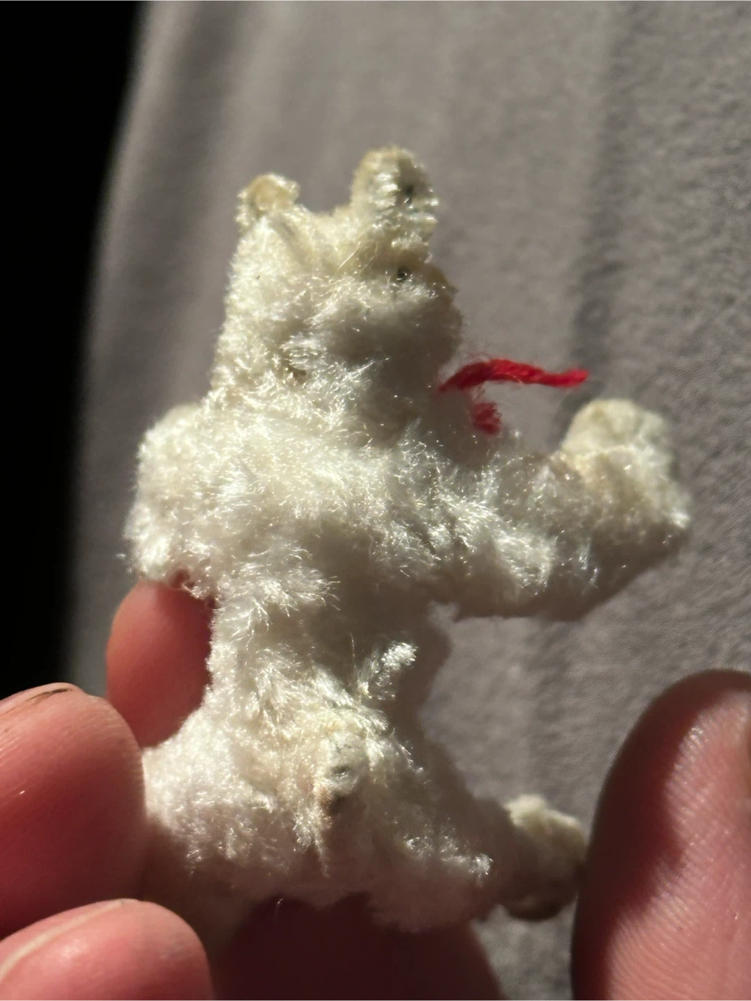 Vintage Miniature Chenille Pipe Cleaner Bear 1950s - photo 5
