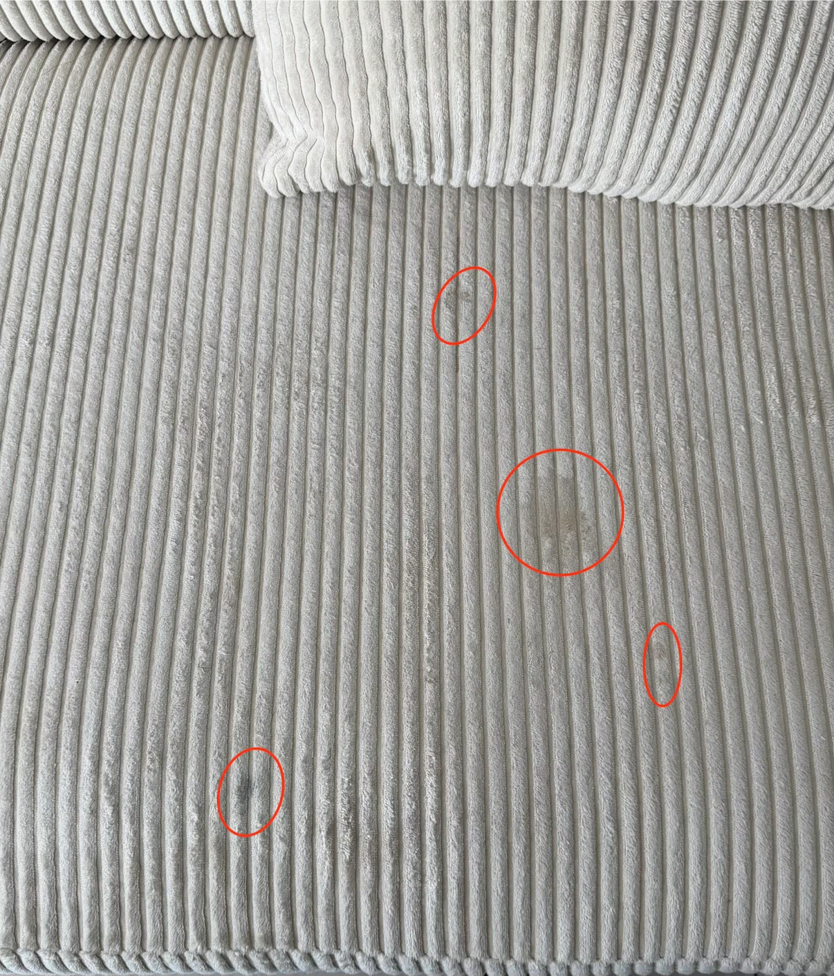 Cream Corduroy Sofa - photo 2