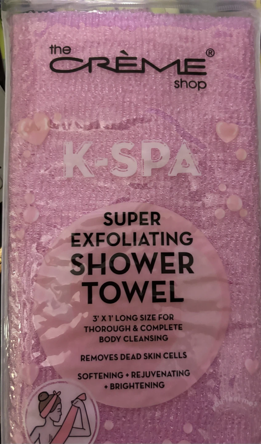 NEW-The Crème Shop K-Spa Exfoliating Shower Towel