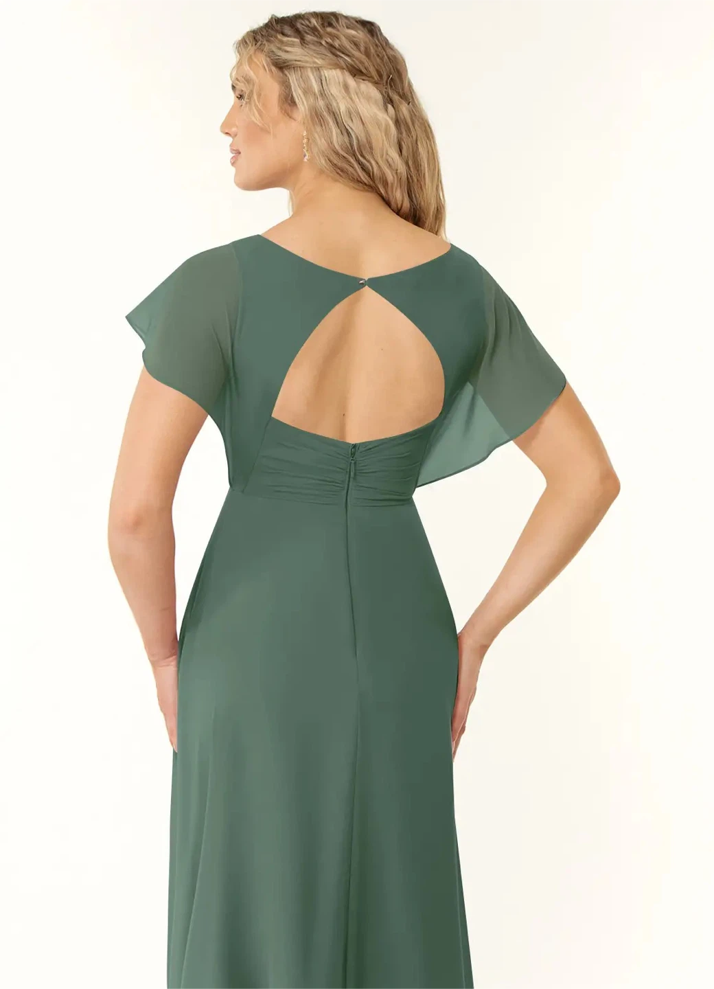 Azazie Eucalyptus Chiffon Dress A16 - photo 2