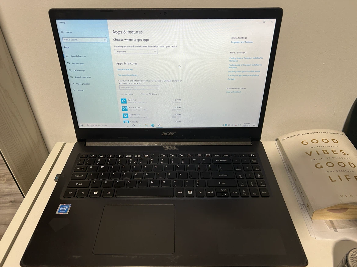 Acer laptop (audio works on Bluetooth only)