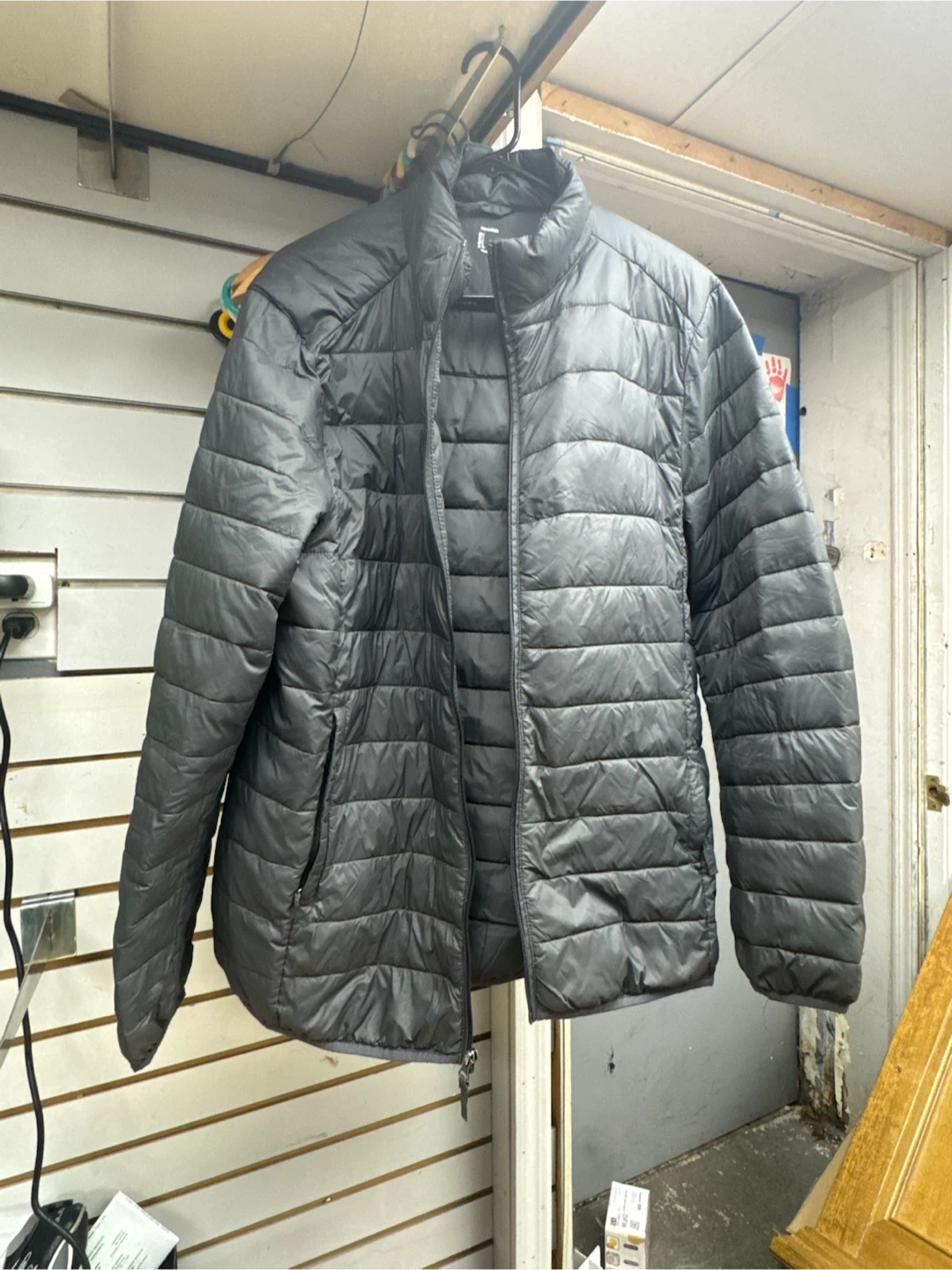 Essentials Gray Puffer Jacket