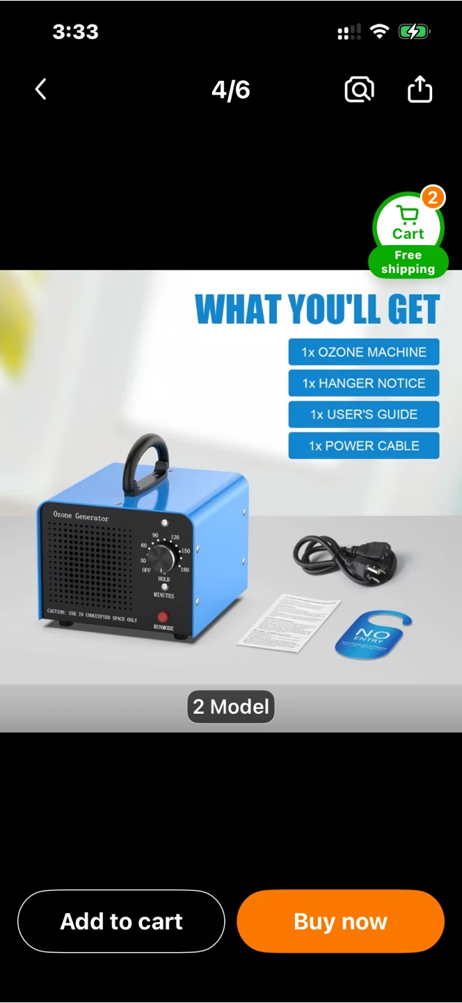 Portable Ozone Generator Machine