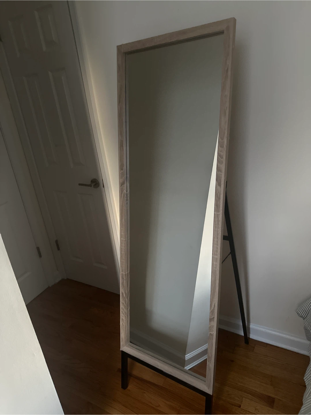 Full Length Floor Mirror with Wood Frame