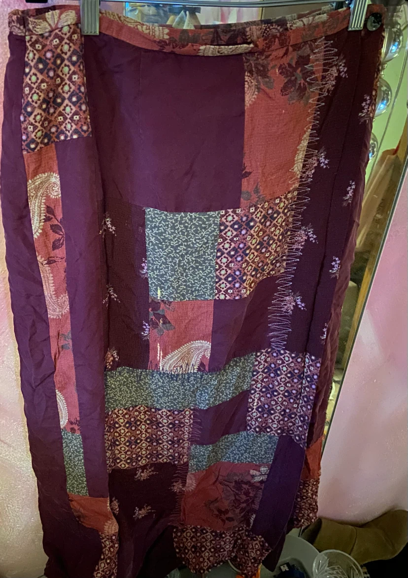 Patchwork Midi Skirt