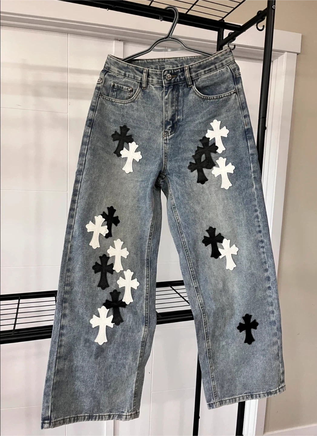 Cross Patch Denim Jeans