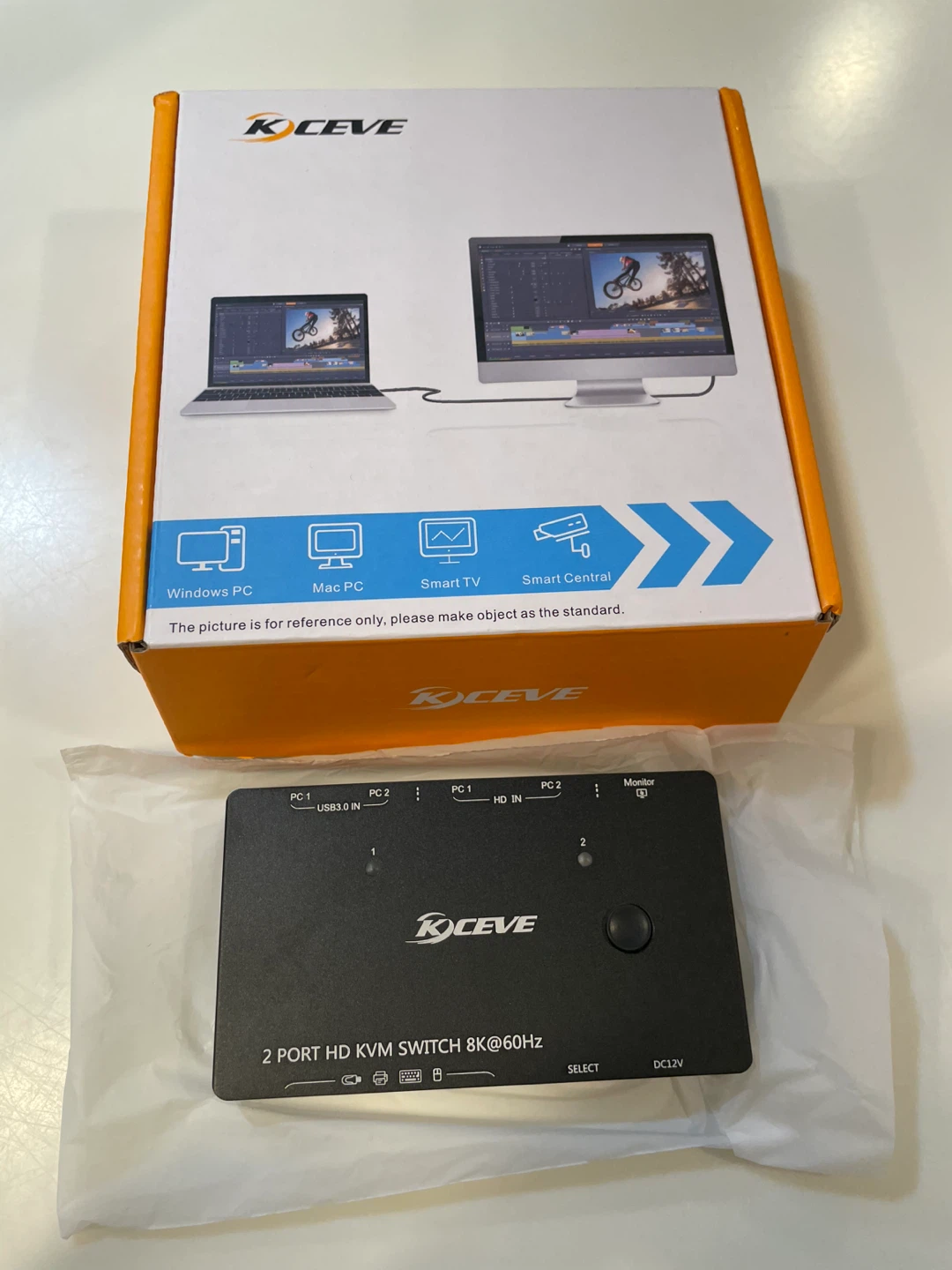 KCEVE 2 Port HD KVM Switch 8K NEW
