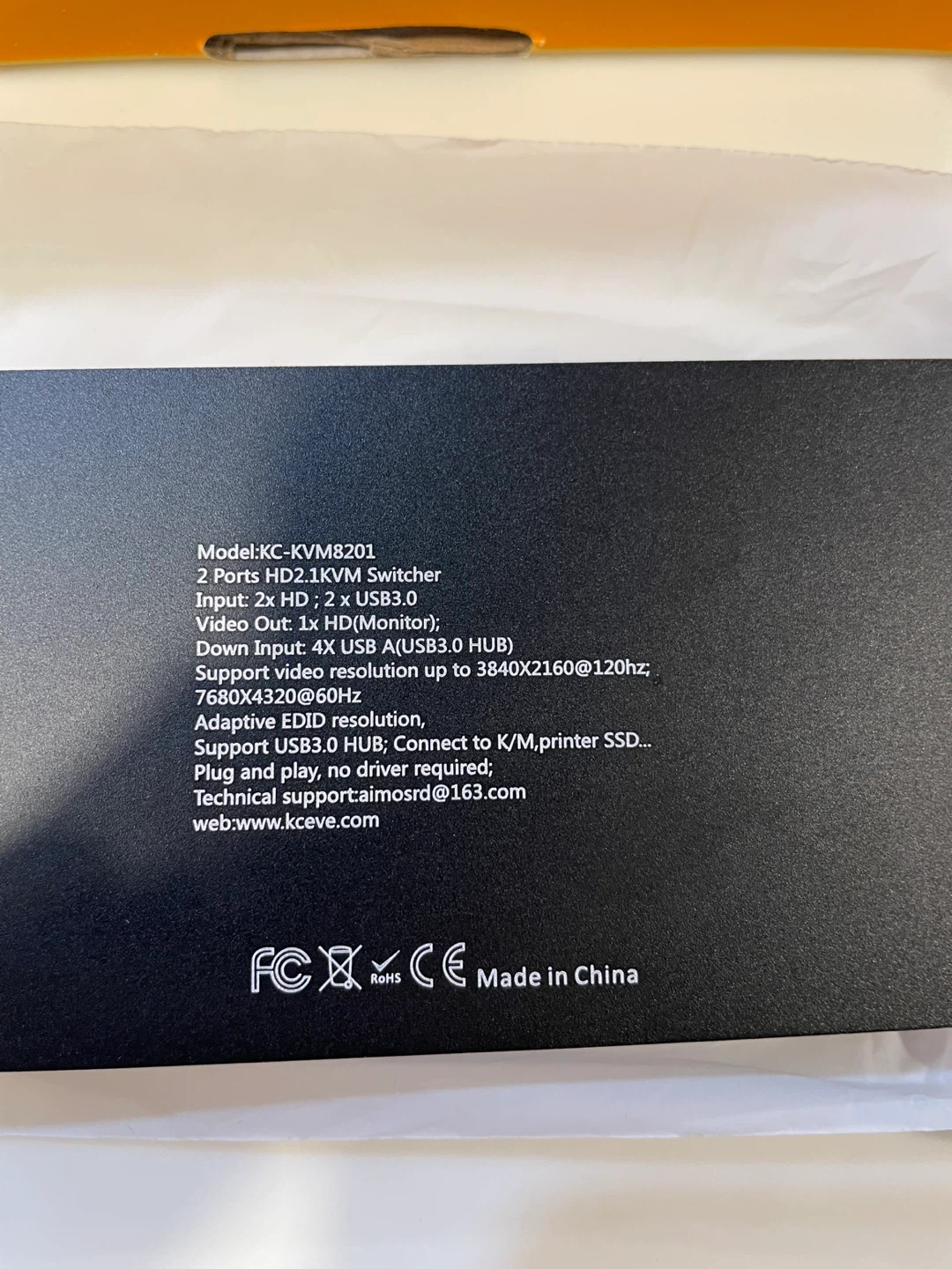 KCEVE 2 Port HD KVM Switch 8K NEW - photo 5