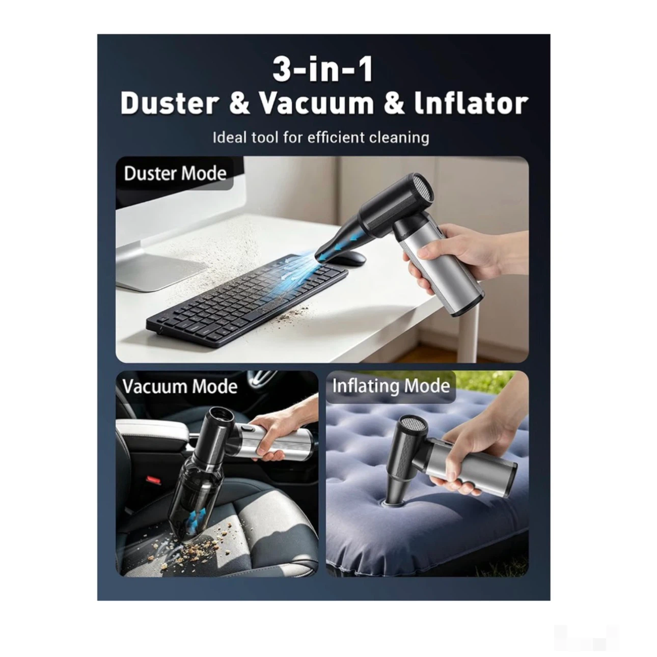 Brand new Compressed Air Duster & Vacuum 2-in-1, 320,000 RPM - photo 3