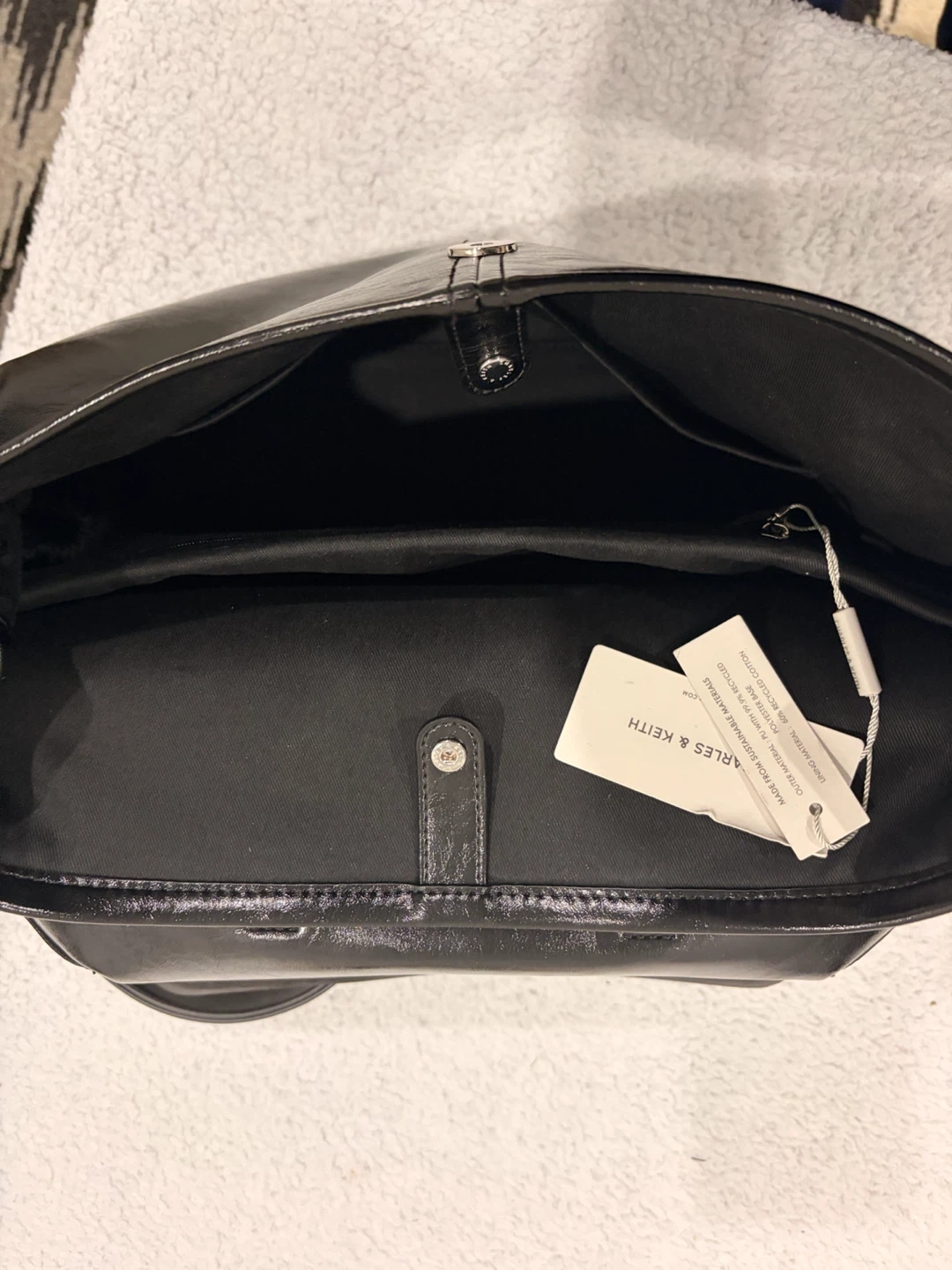 Charles & Keith Black XL Noane Backpack - photo 3