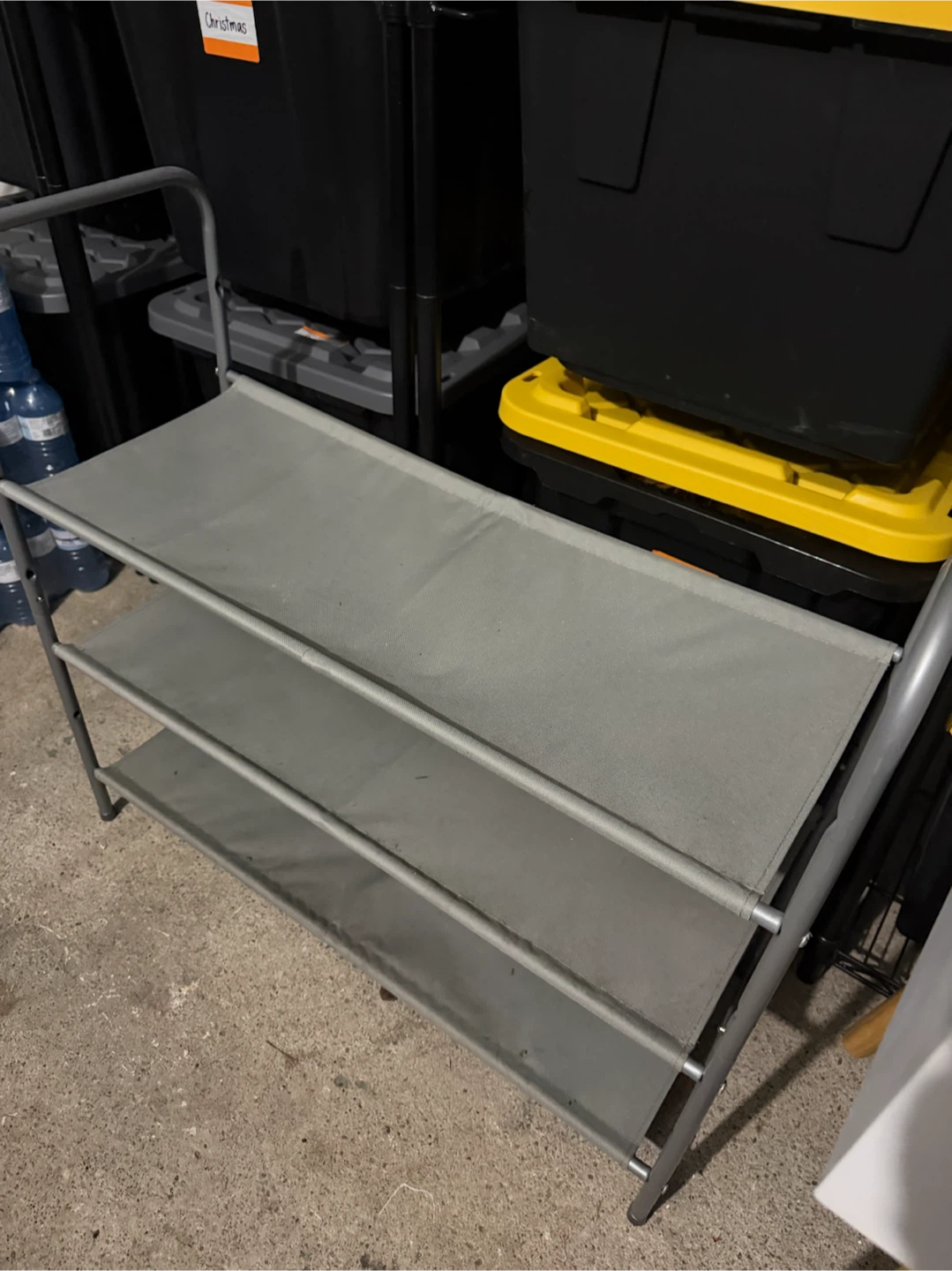 3-Tier Grey Shoe Rack - photo 2