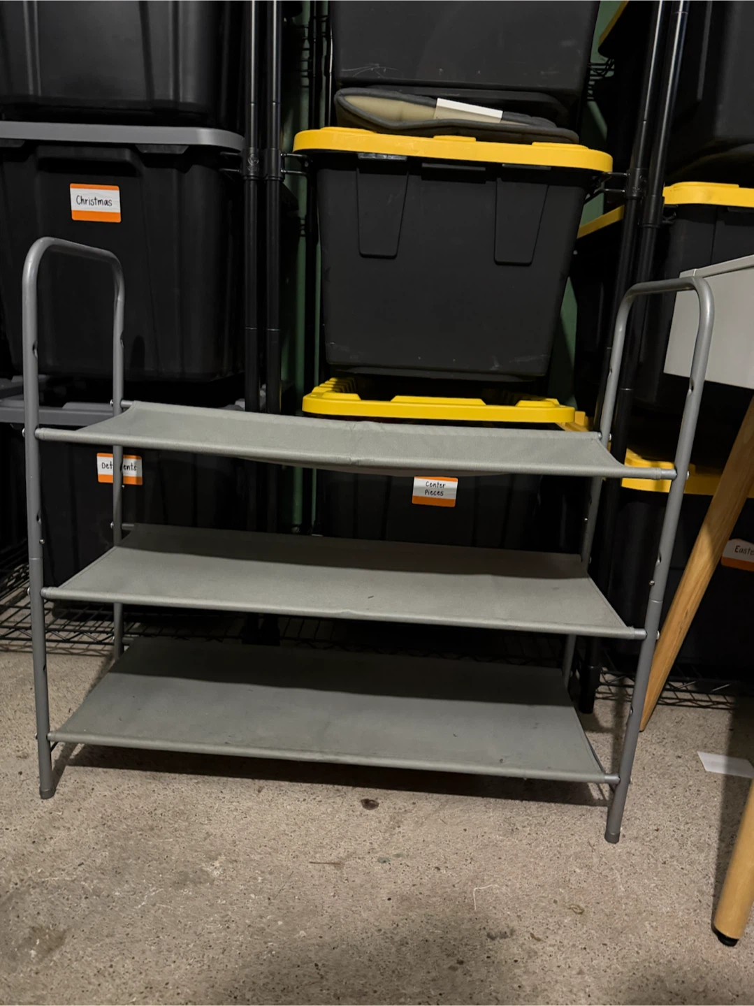3-Tier Grey Shoe Rack - photo 3