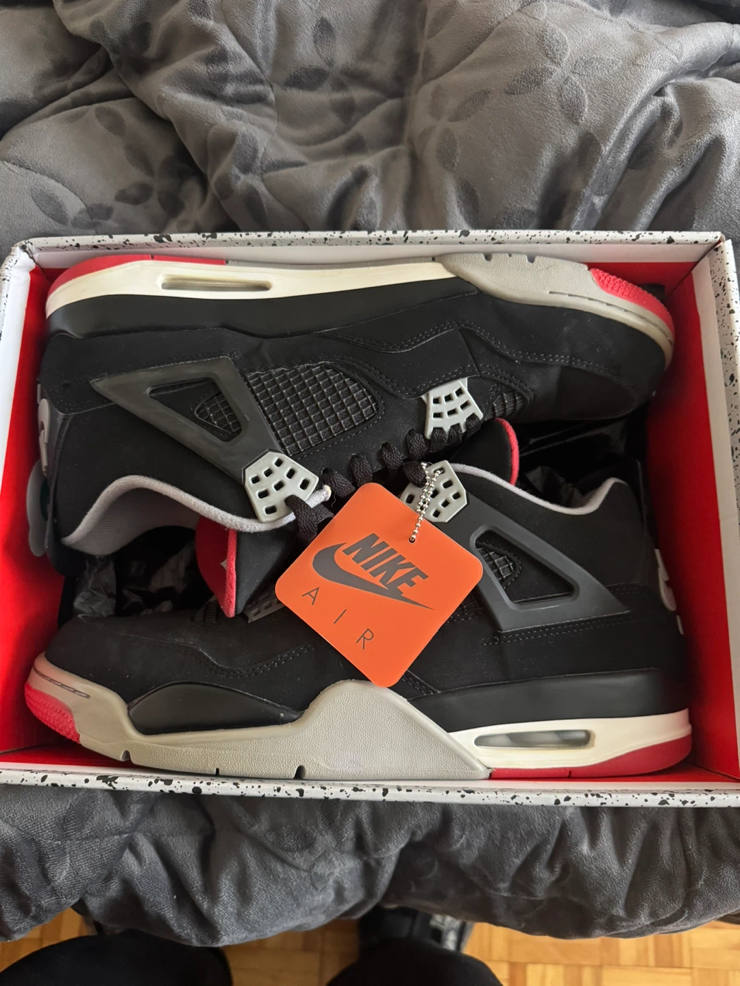 Nike Air Jordan 4 Retro Black/Red Size 12