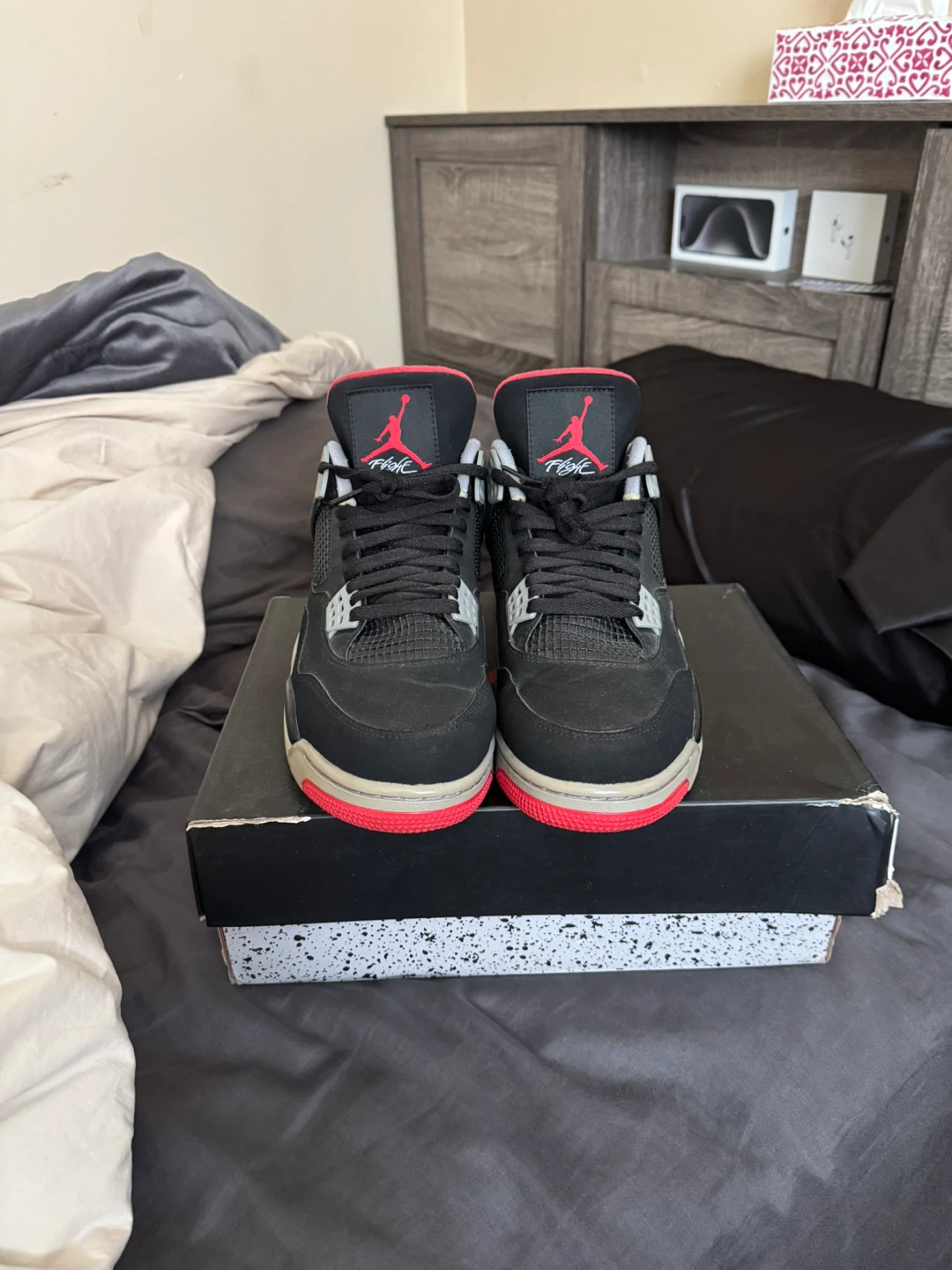 Nike Air Jordan 4 Retro Black/Red Size 12 - photo 3