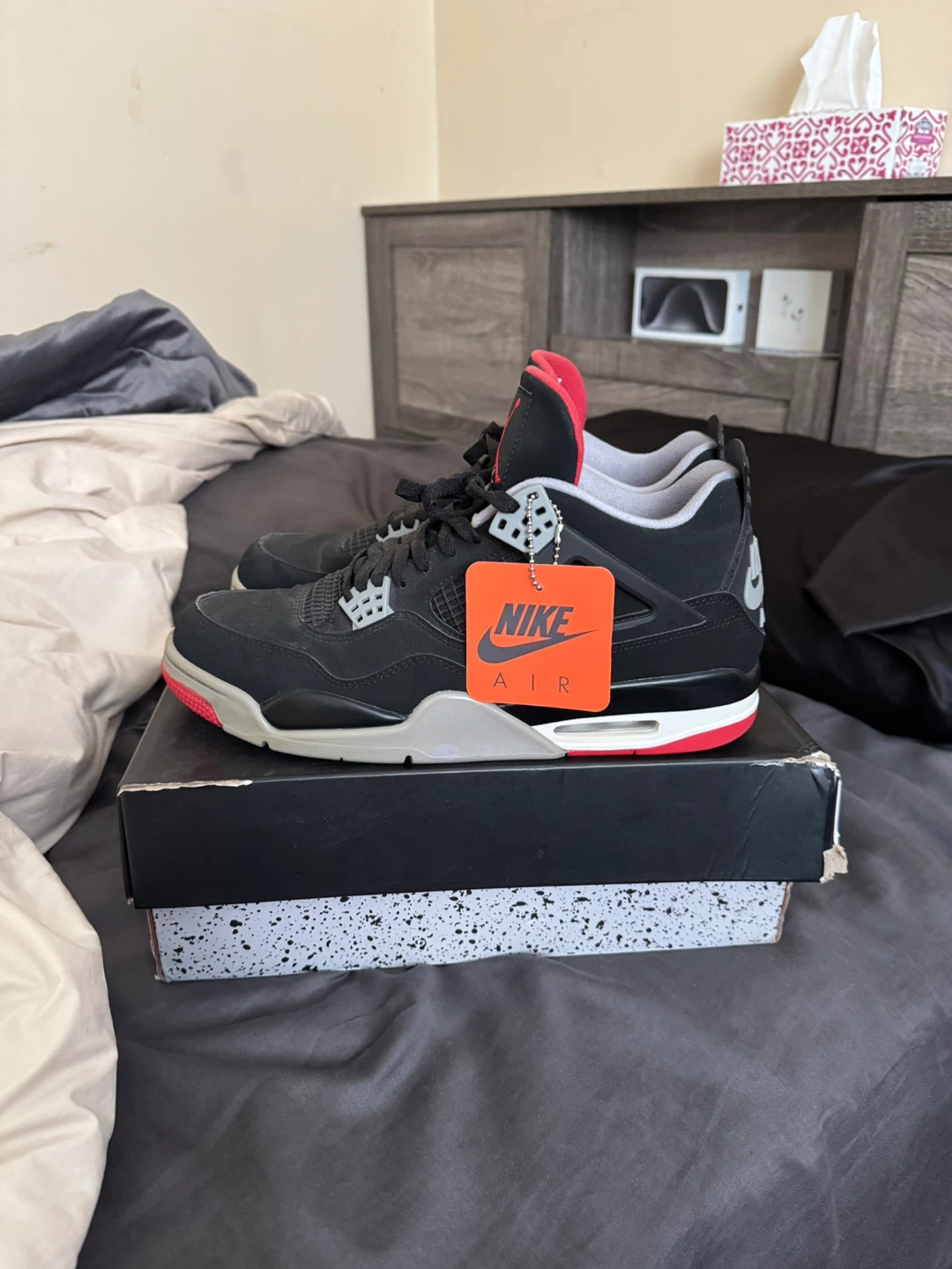 Nike Air Jordan 4 Retro Black/Red Size 12 - photo 4