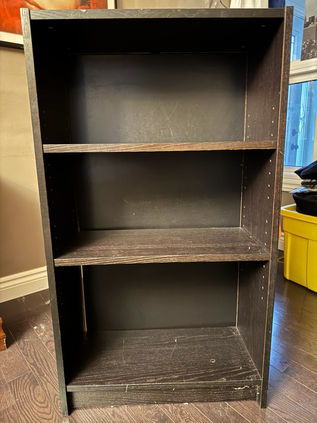Black 3-Shelf Bookshelf