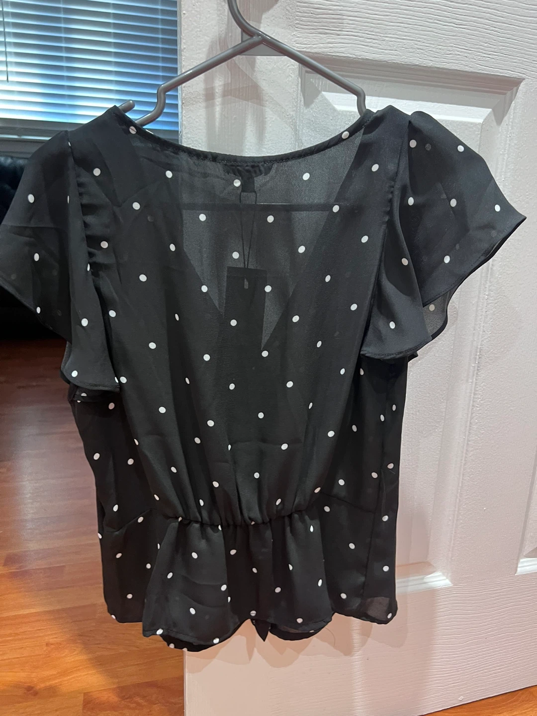 Dynamite Black and White Polka Dot Blouse - photo 2