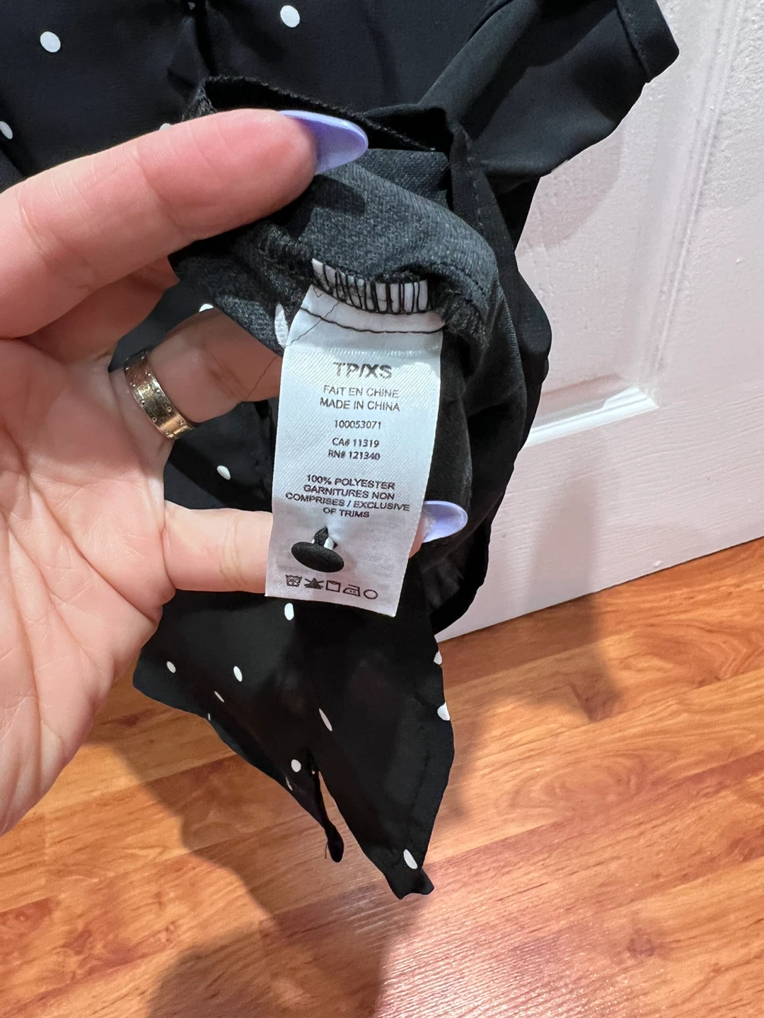 Dynamite Black and White Polka Dot Blouse - photo 4