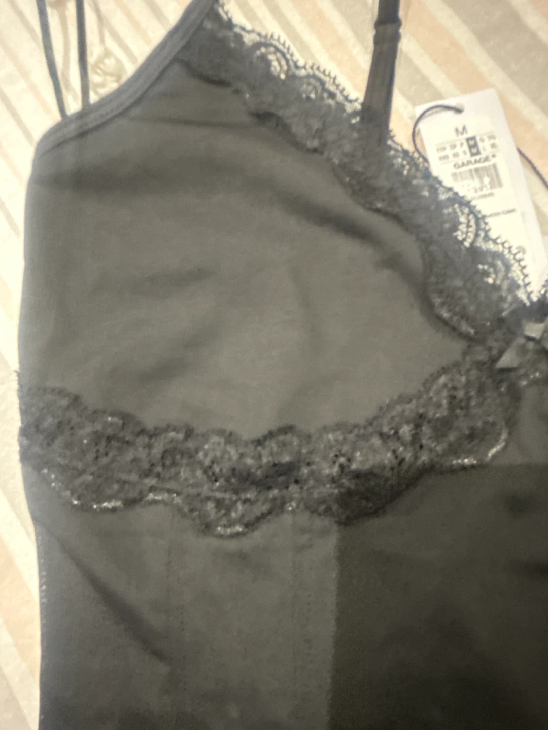 Garage Black Lace Trim Camisole - photo 3