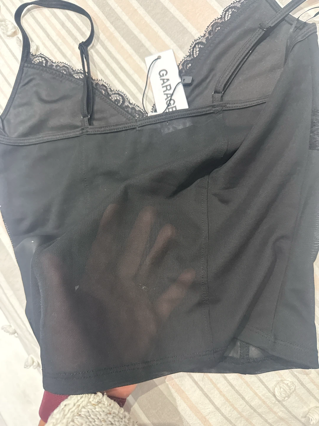 Garage Black Lace Trim Camisole - photo 5