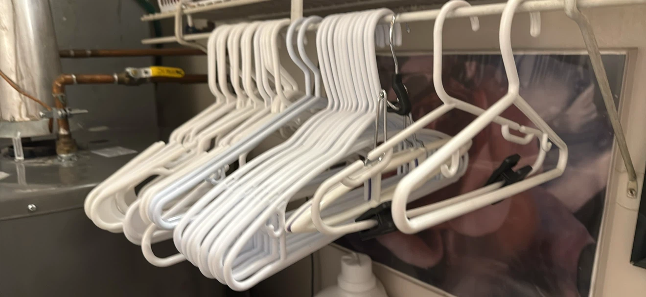 White hangers