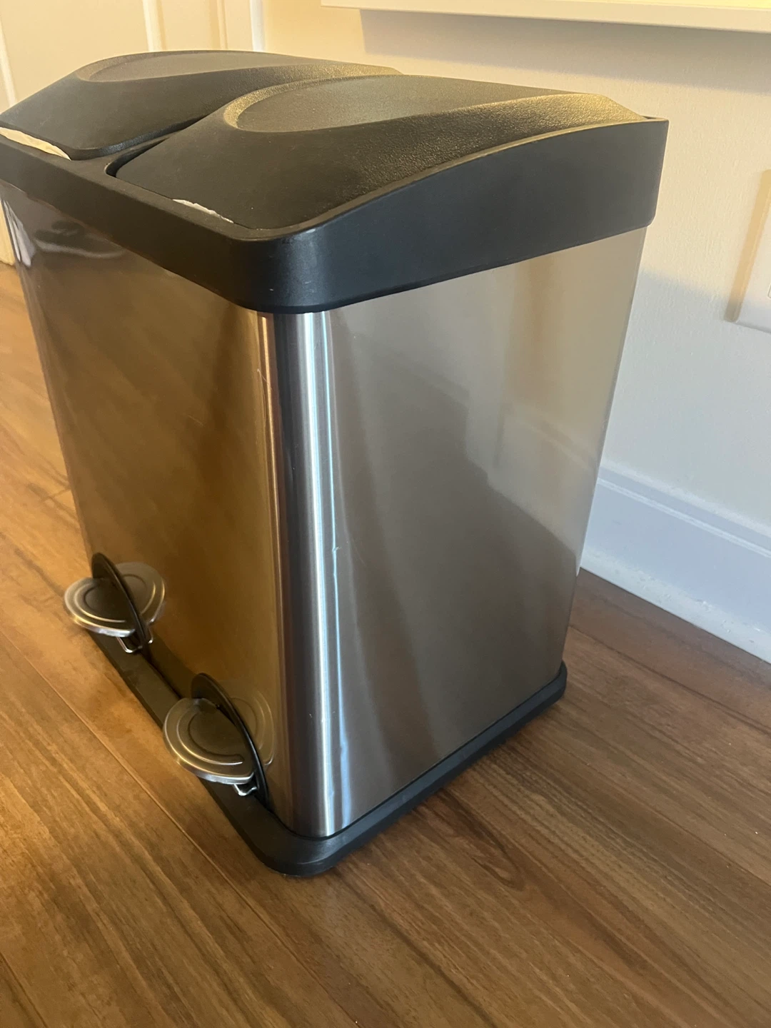 Stainless Steel Double Pedal Bin - photo 2