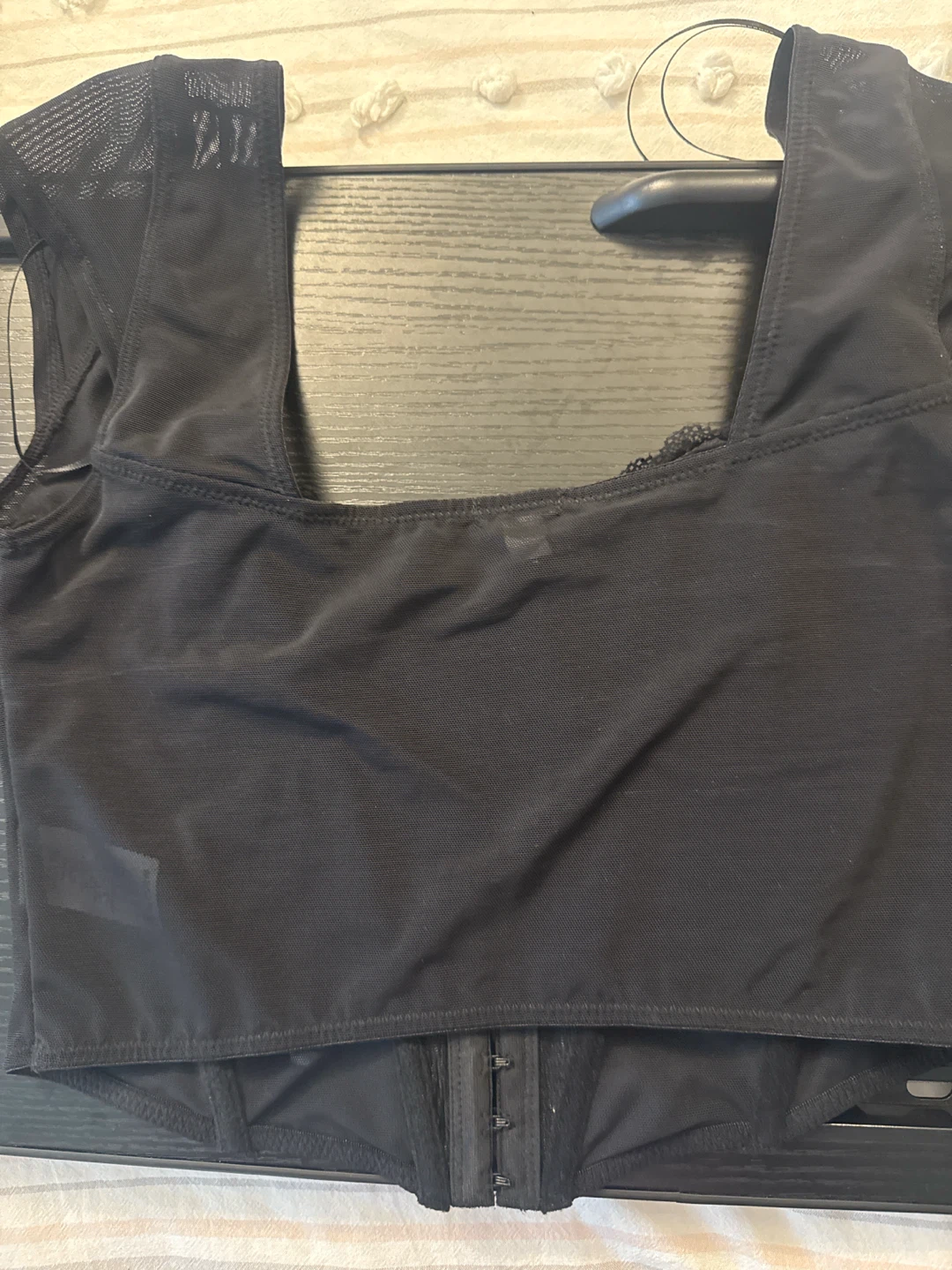 Garage Black Mesh Corset Top - photo 4